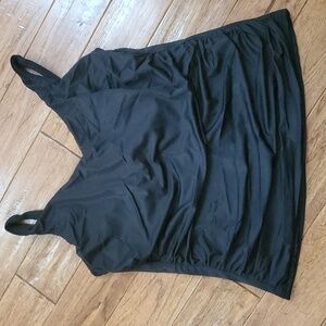 Miraclesuit Ruched Tankini Swimsuit Black Top